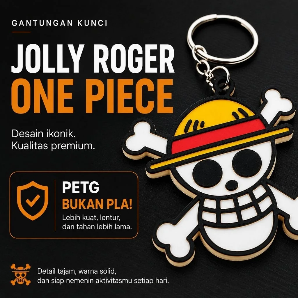 Gantungan Kunci Jolly Roger One Piece