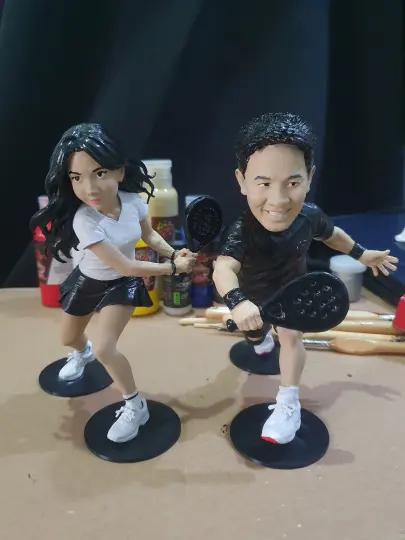 Figur pasangan pemain padel